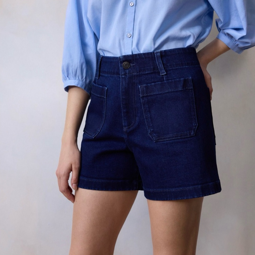 LC Lauren Conrad Dark Blue high waist Jean Shorts